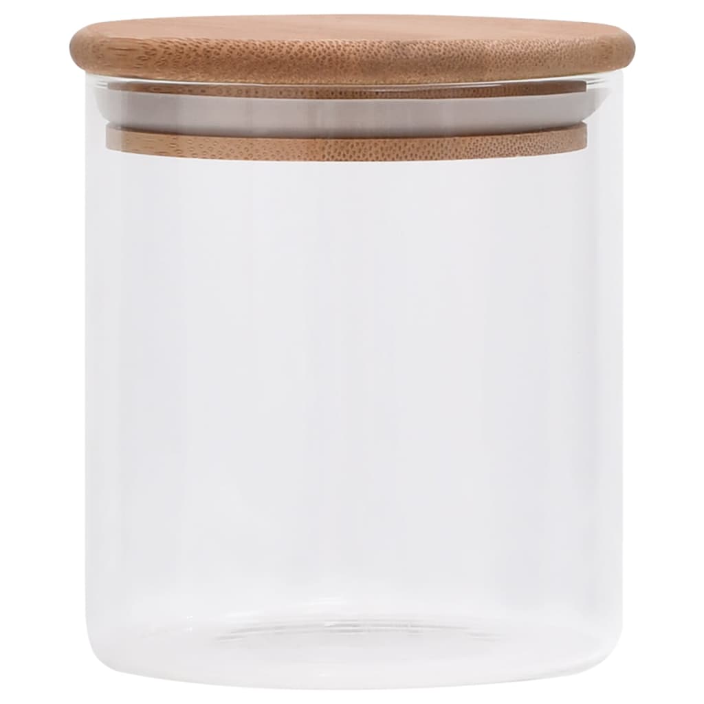 vidaXL Barattoli di Vetro con Coperchio in Bambù 600 ml, Set da 6 Pezzi - Image 3 of 10