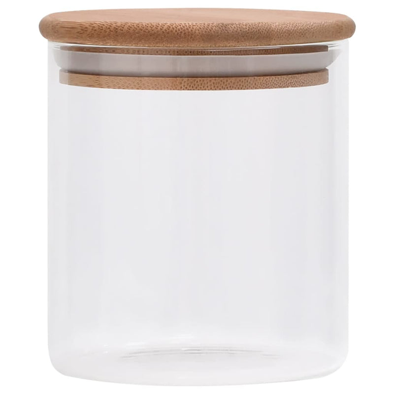 vidaXL Barattoli di Vetro con Coperchio in Bambù 600 ml, Set da 6 Pezzi - Image 3 of 10