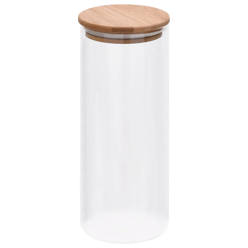Set di 10 Barattoli Contenitori in Vetro con Coperchio in Bambù Ermetico da 600 ml - Image 2 of 10