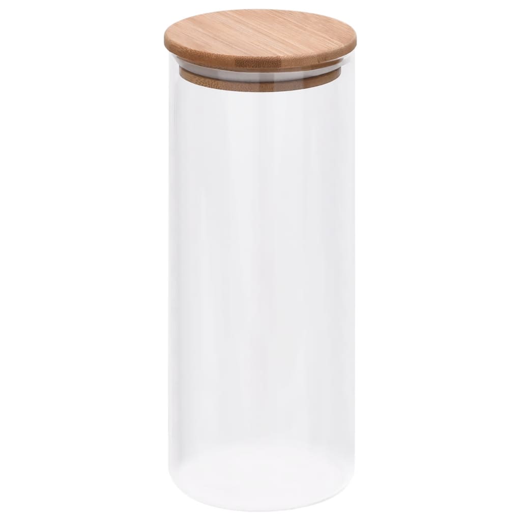 vidaXL Barattoli di Vetro con Coperchio in Bambù 600 ml, Set da 6 Pezzi - Image 2 of 10