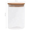 Set di 4 Barattoli Ermetici in Vetro con Coperchio in Bambù da 800 ml - Image 5 of 5