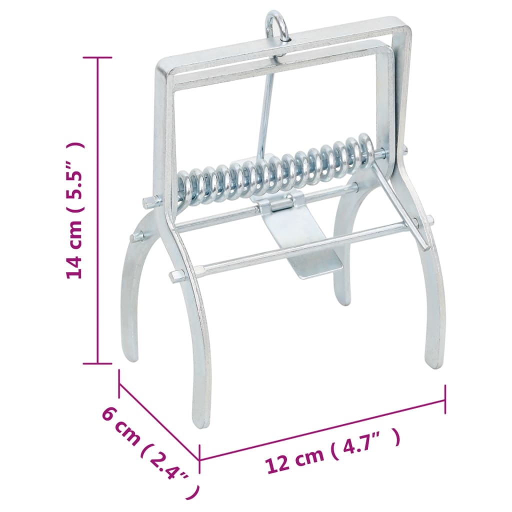 vidaXL Trappole per Talpe 4 pz Argento Acciaio Zincato - Image 14 of 14