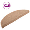 vidaXL Tappetini per scale 15 pz 56x17x3 cm Marrone chiaro Semicircolari - Image 5 of 31