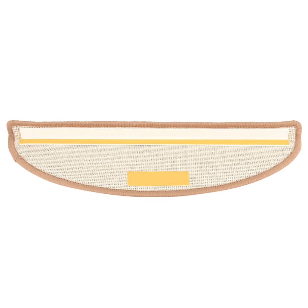 vidaXL Tappetini per scale 15 pz 56x17x3 cm Marrone chiaro Semicircolari - Image 19 of 31