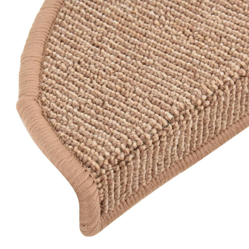 vidaXL Tappetini per scale 15 pz 56x17x3 cm Marrone chiaro Semicircolari - Image 22 of 31