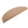 vidaXL Tappetini per scale 15 pz 56x17x3 cm Marrone chiaro Semicircolari - Image 28 of 31