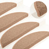vidaXL Tappetini per scale 15 pz 56x17x3 cm Marrone chiaro Semicircolari - Image 3 of 31