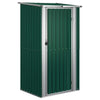 vidaXL Garden Shed Galvanized Steel 118.5x97x209.5 cm Green - Image 3 of 14