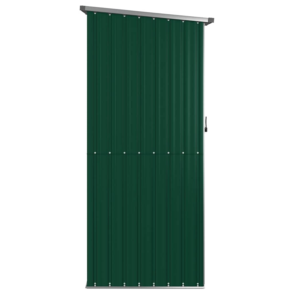 vidaXL Garden Shed Galvanized Steel 118.5x97x209.5 cm Green - Image 7 of 14