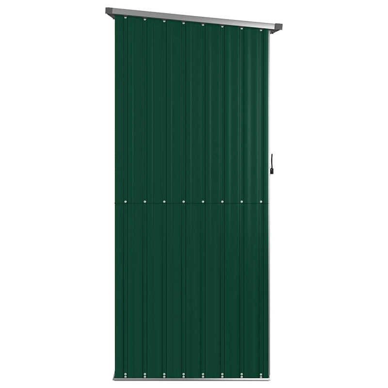 vidaXL Garden Shed Galvanized Steel 118.5x97x209.5 cm Green - Image 7 of 14