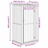 vidaXL Garden Shed Galvanized Steel 118.5x97x209.5 cm Green - Image 13 of 14