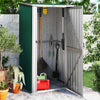 vidaXL Garden Shed Galvanized Steel 118.5x97x209.5 cm Green - Image 1 of 14