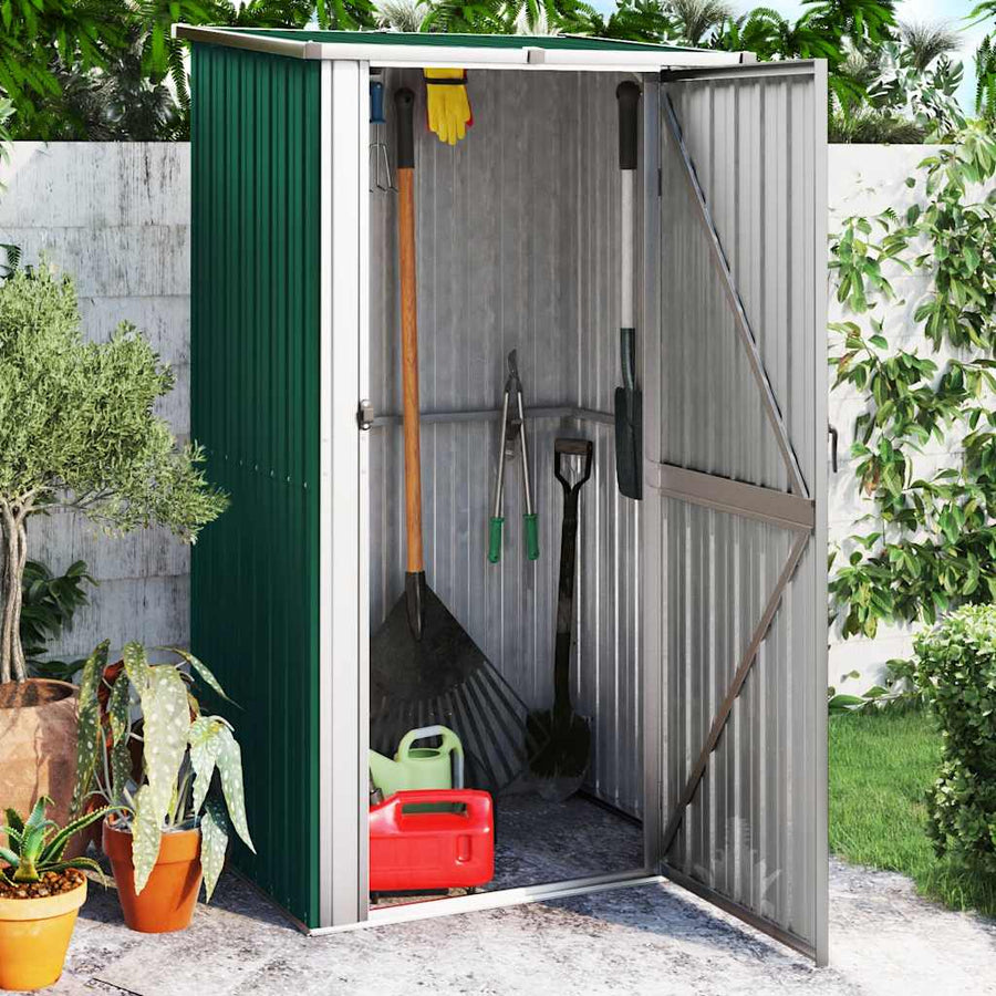 Casetta da giardino Acciaio zincato 118,5x97x209,5 cm Verde - immagine 1 | SolPatio