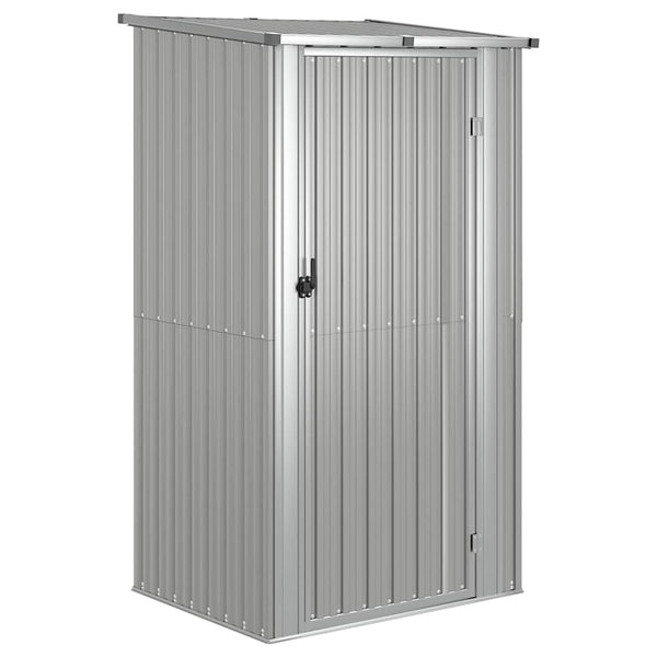 Capanno da Giardino in Acciaio Zincato con Porta Bloccabile 118,5x97x209,5 cm Grigio - immagine 2 | SolPatio