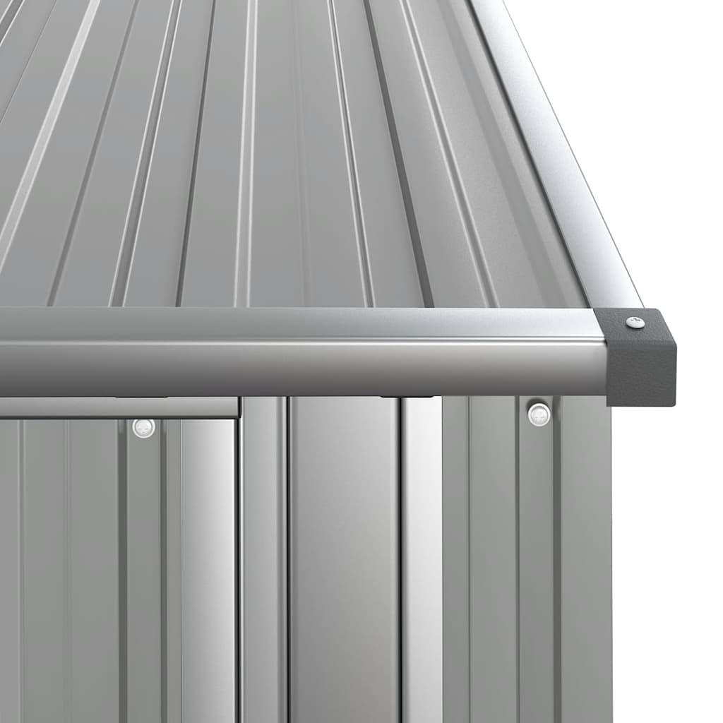 vidaXL Galvanised Steel Garden Shed with Lockable Door 118.5x97x209.5 cm Grey - Image 6 of 7