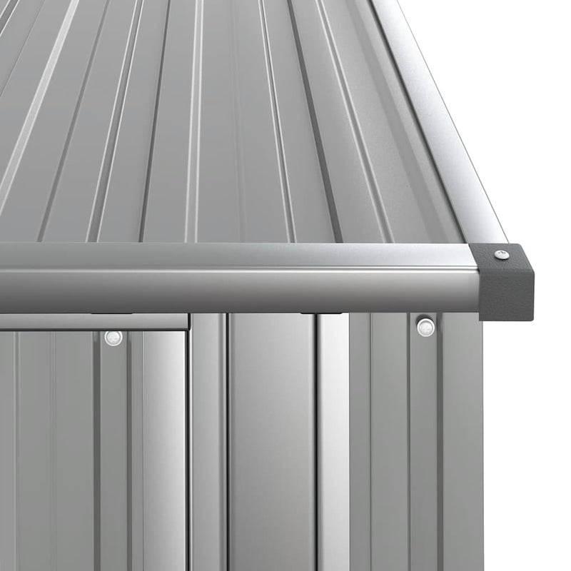vidaXL Galvanised Steel Garden Shed with Lockable Door 118.5x97x209.5 cm Grey - Image 6 of 7