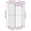 vidaXL Galvanised Steel Garden Shed with Lockable Door 118.5x97x209.5 cm Grey - Image 7 of 7