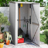 vidaXL Galvanised Steel Garden Shed with Lockable Door 118.5x97x209.5 cm Grey - Image 1 of 7