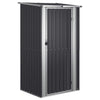 vidaXL Garden Shed Galvanized Steel 118.5x97x209.5 cm Anthracite - Image 2 of 7