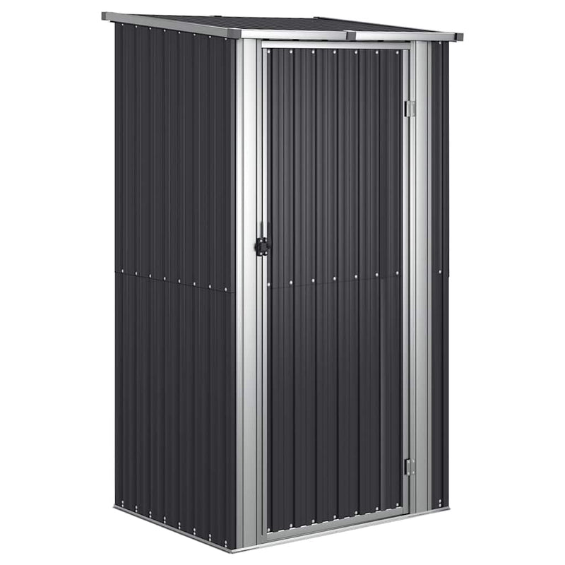vidaXL Garden Shed Galvanized Steel 118.5x97x209.5 cm Anthracite - Image 2 of 7