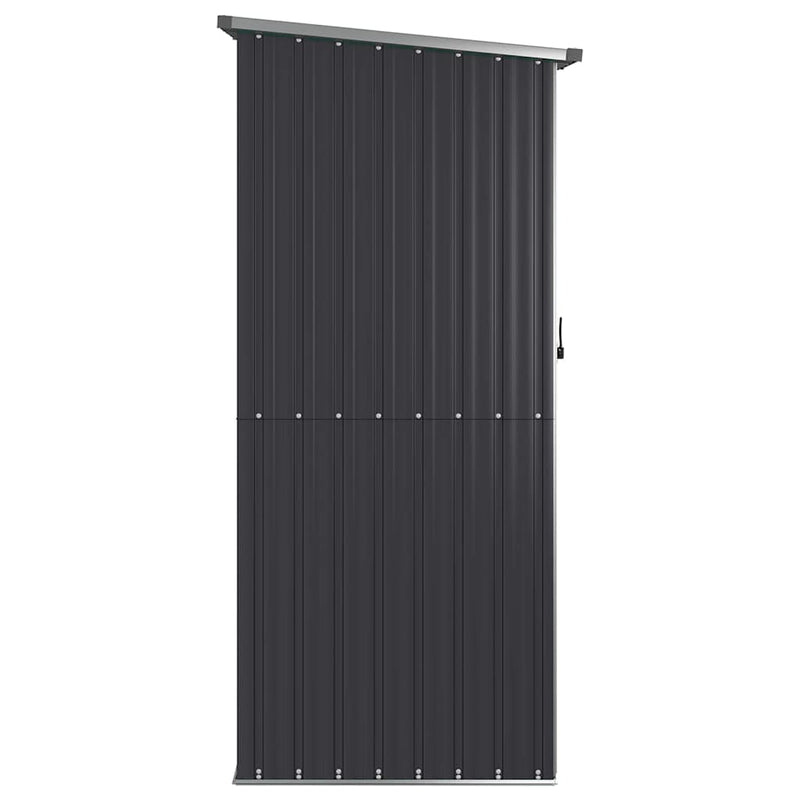 vidaXL Garden Shed Galvanized Steel 118.5x97x209.5 cm Anthracite - Image 4 of 7