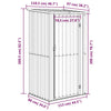vidaXL Garden Shed Galvanized Steel 118.5x97x209.5 cm Anthracite - Image 7 of 7