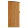 vidaXL Caseta de jardín de acero galvanizado 118,5x97x209,5 cm Marrón - Image 4 of 7
