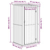 vidaXL Caseta de jardín de acero galvanizado 118,5x97x209,5 cm Marrón - Image 7 of 7