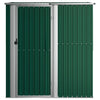 vidaXL Garden Shed Galvanized Steel 118.5x97x209.5 cm Green - Image 5 of 14