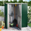 vidaXL Garden Shed Galvanized Steel 118.5x97x209.5 cm Green - Image 2 of 14