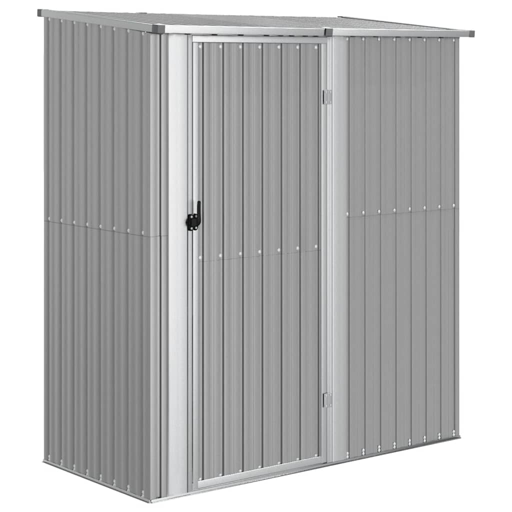 vidaXL Galvanized Steel Bicycle Shed 180.5x97x209.5 cm Grey - Image 2 of 7