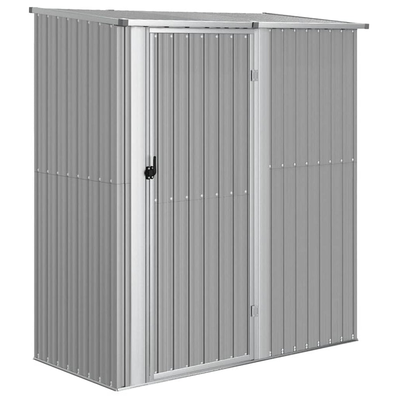 vidaXL Galvanized Steel Bicycle Shed 180.5x97x209.5 cm Grey - Image 2 of 7