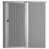 vidaXL Galvanized Steel Bicycle Shed 180.5x97x209.5 cm Grey - Image 3 of 7