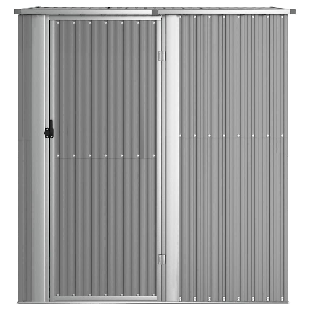 vidaXL Galvanized Steel Bicycle Shed 180.5x97x209.5 cm Grey - Image 3 of 7