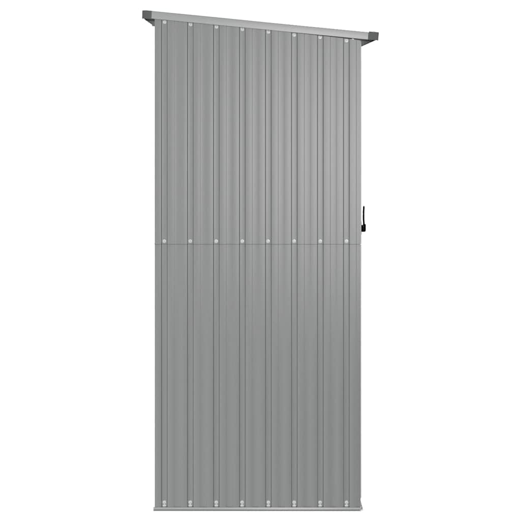 vidaXL Galvanized Steel Bicycle Shed 180.5x97x209.5 cm Grey - Image 4 of 7