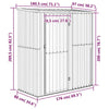 vidaXL Galvanized Steel Bicycle Shed 180.5x97x209.5 cm Grey - Image 7 of 7