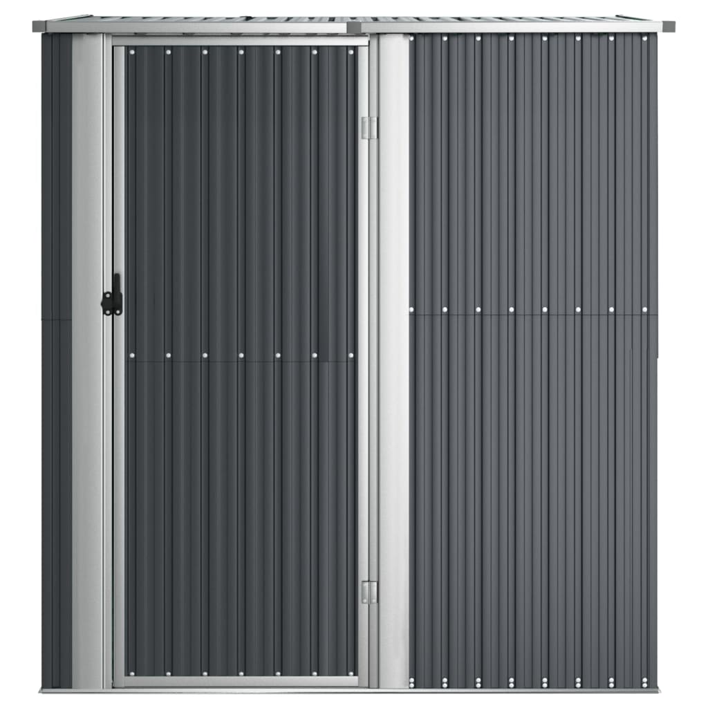 vidaXL Caseta de Jardín de Acero Galvanizado 180,5x97x209,5 cm Antracita - Image 3 of 6