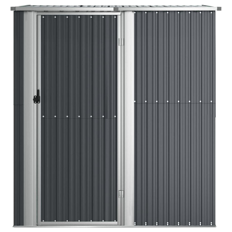 vidaXL Caseta de Jardín de Acero Galvanizado 180,5x97x209,5 cm Antracita - Image 3 of 6