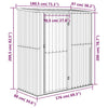 vidaXL Caseta de Jardín de Acero Galvanizado 180,5x97x209,5 cm Antracita - Image 6 of 6