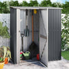 vidaXL Caseta de Jardín de Acero Galvanizado 180,5x97x209,5 cm Antracita - Image 1 of 6