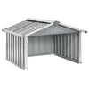 vidaXL Capanno per Robot Tosaerba 92x97x63 cm Acciaio Zincato Grigio - Image 2 of 8