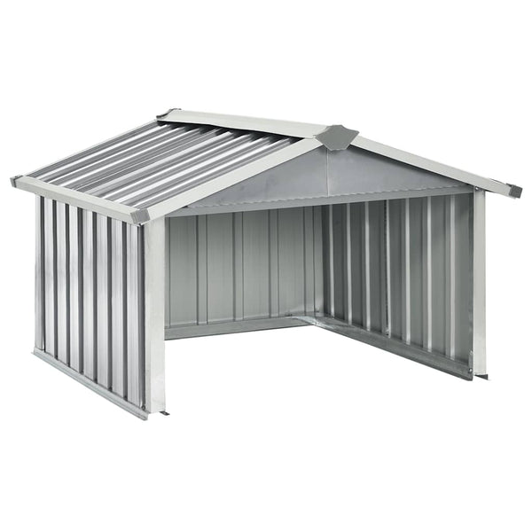 Capanno per Robot Tosaerba 92x97x63 cm Acciaio Zincato Grigio - immagine 2 | SolPatio