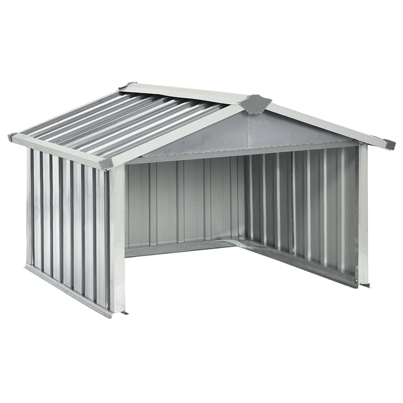 vidaXL Capanno per Robot Tosaerba 92x97x63 cm Acciaio Zincato Grigio - Image 2 of 8