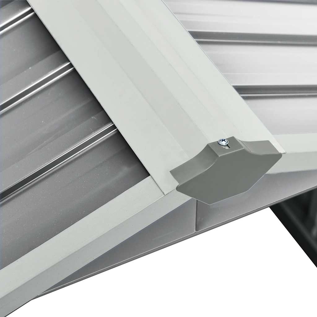 vidaXL Capanno per Robot Tosaerba 92x97x63 cm Acciaio Zincato Grigio - Image 6 of 8