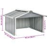 vidaXL Capanno per Robot Tosaerba 92x97x63 cm Acciaio Zincato Grigio - Image 8 of 8