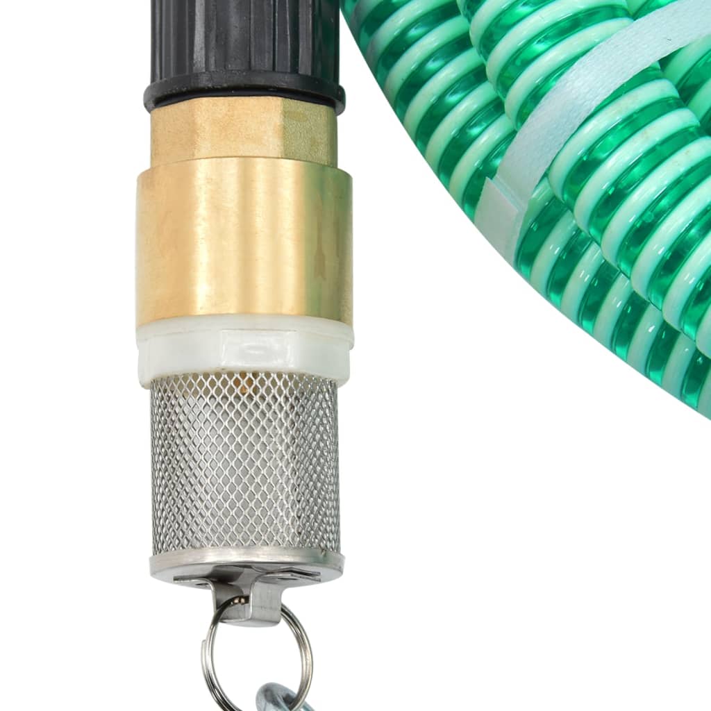 vidaXL PVC Suction Hose with Brass Fittings, 3 m - Green - Image 8 of 65