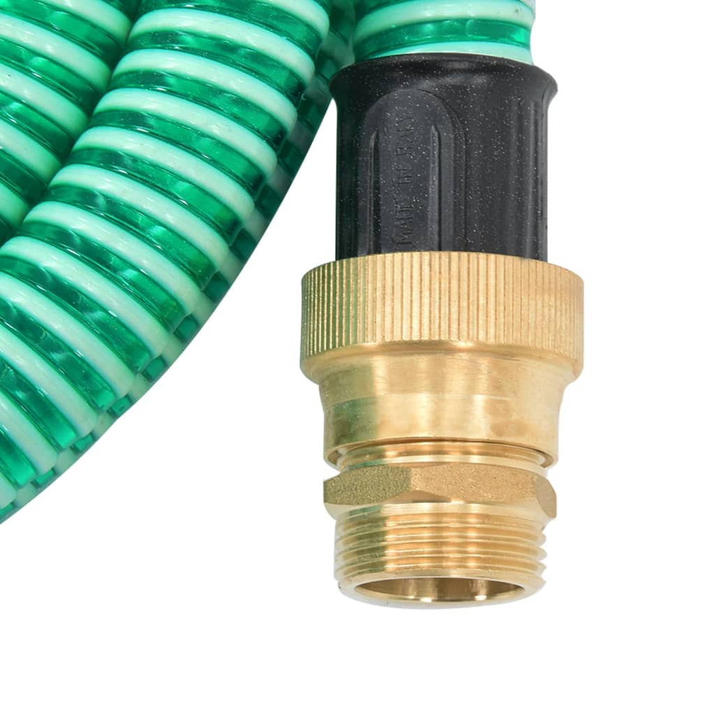 vidaXL PVC Suction Hose with Brass Fittings, 3 m - Green - Image 35 of 65