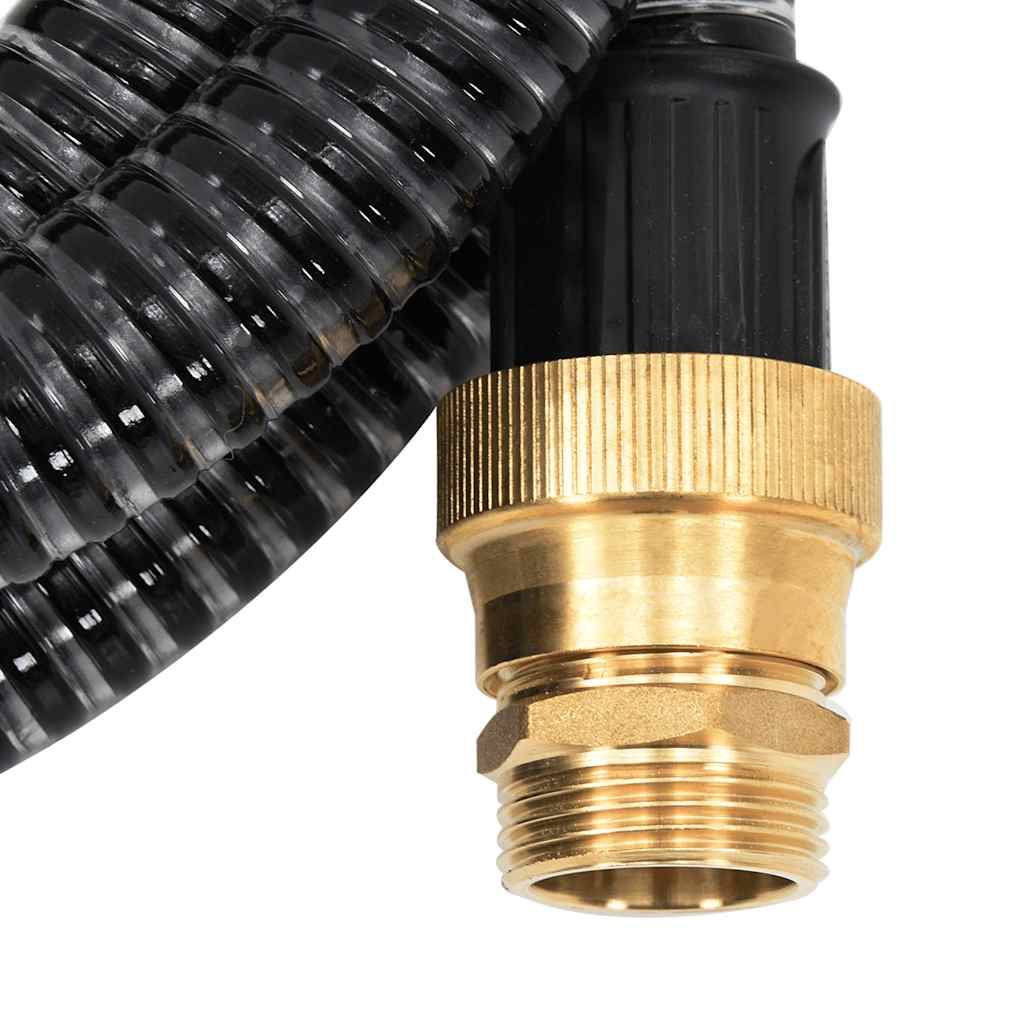 vidaXL Tubo di Aspirazione in PVC con Raccordi in Ottone 7 m x 29 mm Nero - Image 20 of 61