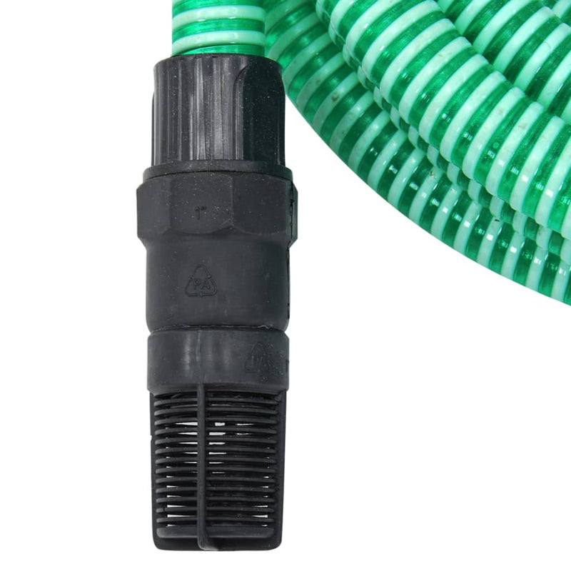 vidaXL PVC Suction Hose with Brass Fittings, 3 m - Green - Image 14 of 65
