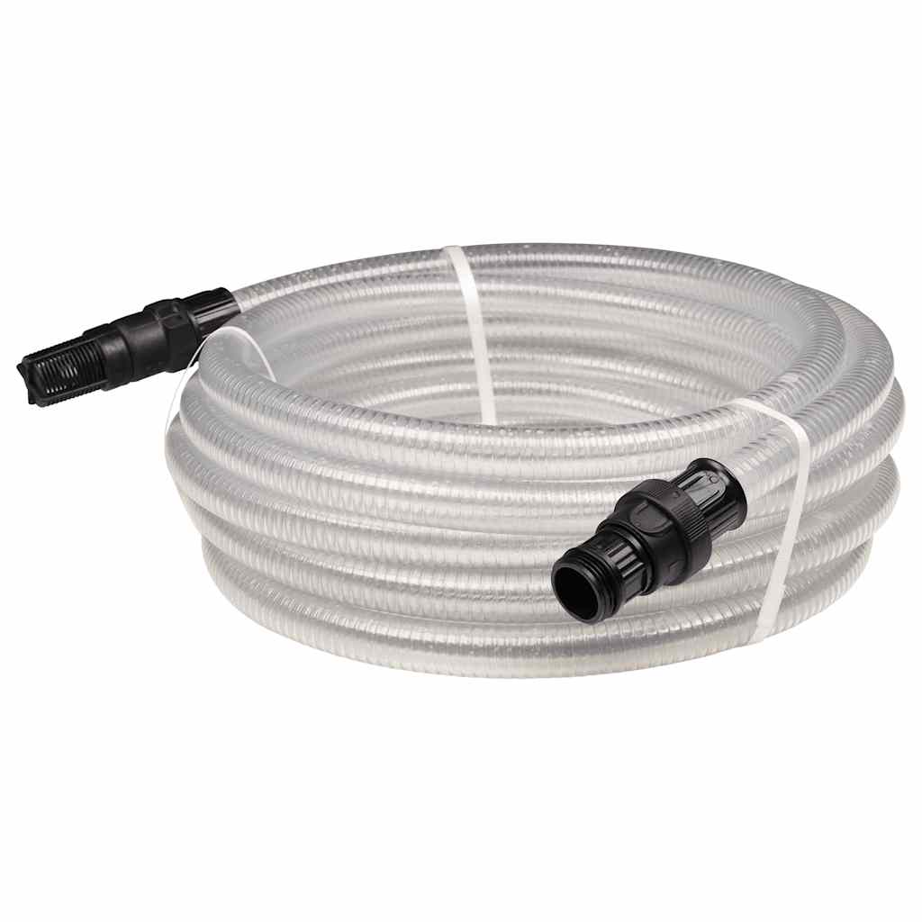 Tubo Flessibile di Aspirazione con Connettori in PVC Trasparente, 10 m - immagine 1 | SolPatio - Image 1 of 7